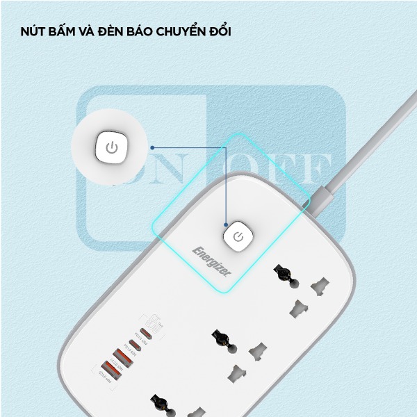 EPB3250W00EUWE - Ổ điện đa năng Energizer 3AC kèm 2 x USB-A và 2 x Type-C sạc nhanh PD (Max 65W) - 9