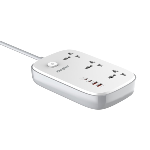 EPB3250W00EUWE - Ổ điện đa năng Energizer 3AC kèm 2 x USB-A và 2 x Type-C sạc nhanh PD (Max 65W) - 3