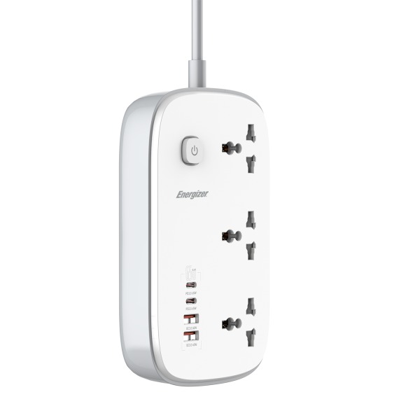 EPB3250W00EUWE - Ổ điện đa năng Energizer 3AC kèm 2 x USB-A và 2 x Type-C sạc nhanh PD (Max 65W) - 5