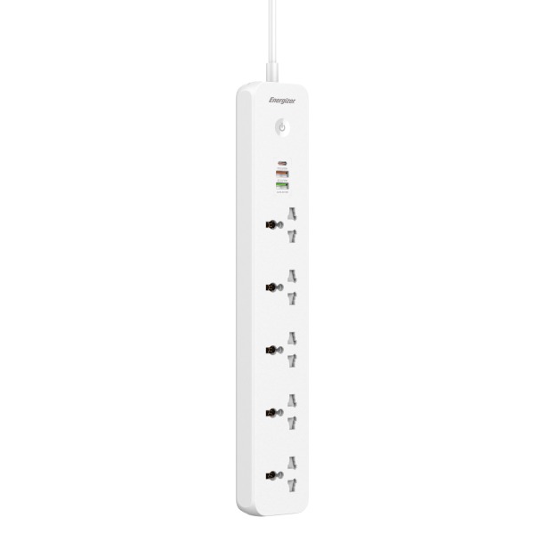 EPB2504EUWE - Ổ điện đa năng Energizer 5AC kèm 2 x USB-A và 1 x Type-C sạc nhanh PD (Max 38W) - 3