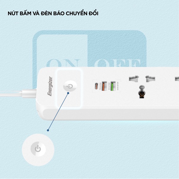 EPB2504EUWE - Ổ điện đa năng Energizer 5AC kèm 2 x USB-A và 1 x Type-C sạc nhanh PD (Max 38W) - 10