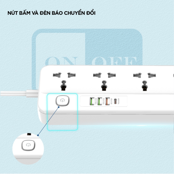 EPB2501EUWE - Ổ điện đa năng Energizer 5AC kèm 3 x USB-A và 1 x Type-C sạc nhanh PD (Max 20W) - 2