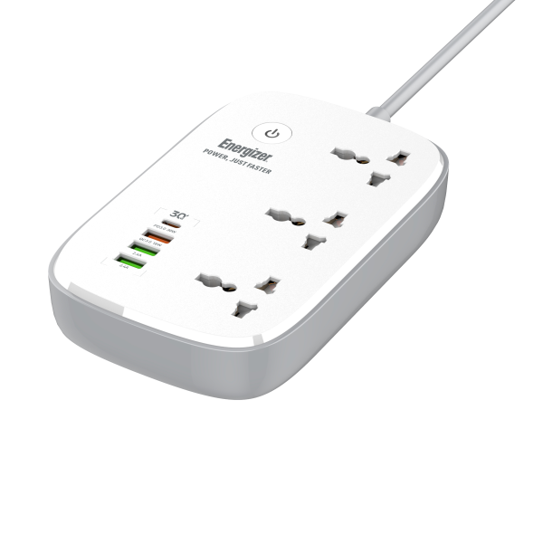 EPB2502EUWE - Ổ điện đa năng Energizer Wifi 3AC kèm 3 x USB-A và 1 x Type-C sạc nhanh PD 30W - 3