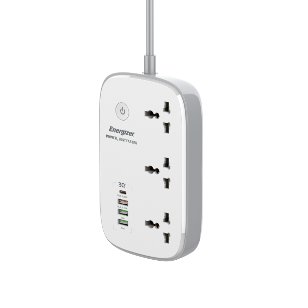 EPB2502EUWE - Ổ điện đa năng Energizer Wifi 3AC kèm 3 x USB-A và 1 x Type-C sạc nhanh PD 30W - 4