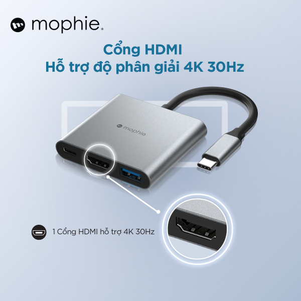 409912327 - Hub chuyển đổi Type-C Mophie 3 in 1 - 15