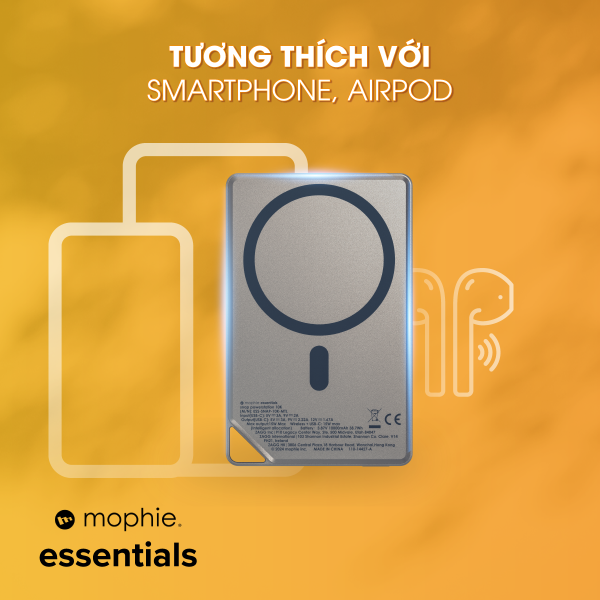 401116530 - Pin sạc dự phòng Mophie Essentials Snap+ 10.000 mAh Metallic - 7