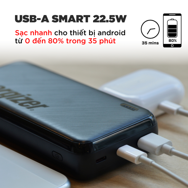UE20055PQBK - Pin sạc dự phòng Energizer 20.000 mAh 3.7V Li-Polymer UE20055PQ - 10