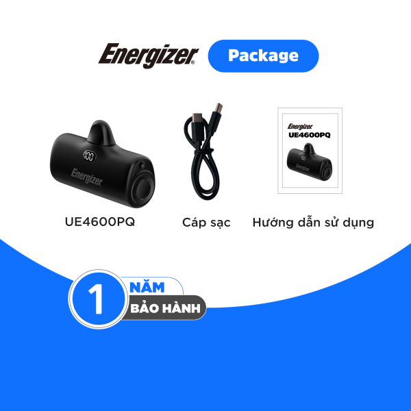 UE4600PQBK - Pin sạc dự phòng Energizer 4.600mAh 3.6V Li-ion - UE4600PQ - 4
