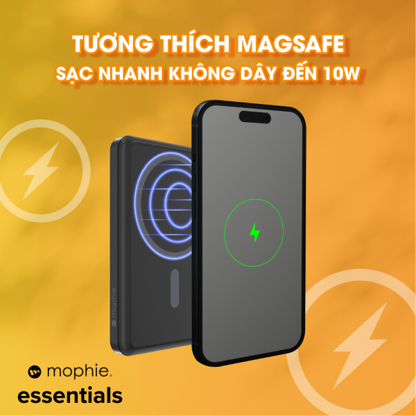 401112180 - Pin sạc dự phòng Mophie Essentials Snap+ 5.000 mAh - 18