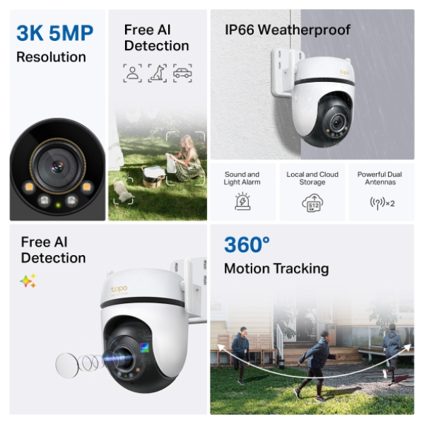 IPC-C530WS - Camera IP ngoài trời 360 độ 5MP TP-Link C530WS - 6