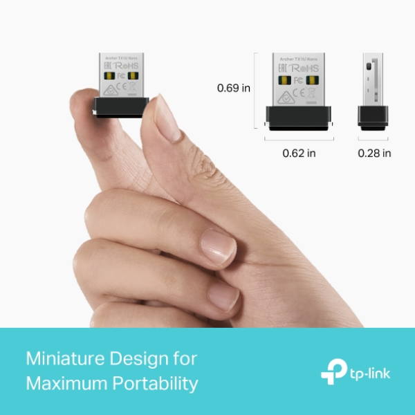 TX1UNANO - Đầu chuyển đổi USB Wifi 6 TP-Link Archer TX1U Nano AX300 - 6