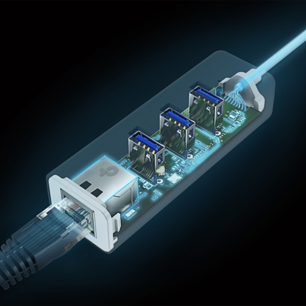UE330C - Hub chuyển đổi Gigabit Ethernet USB 3.0 4 in 1 TP-Link UE330 - 3