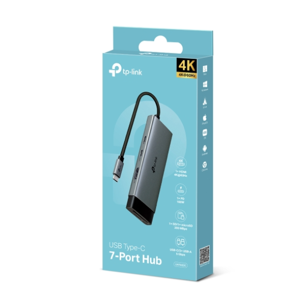 UH7020C - Hub chuyển đổi Type-C TP-Link 7 in 1 - 12