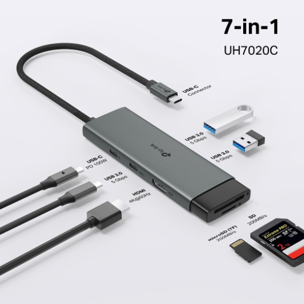 UH7020C - Hub chuyển đổi Type-C TP-Link 7 in 1 - 4