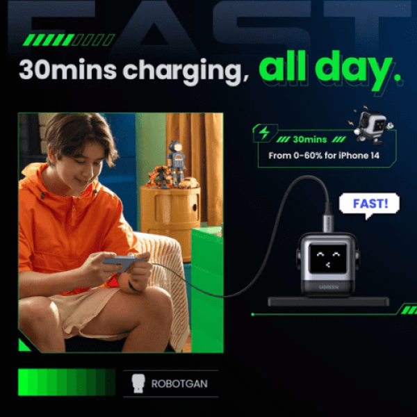 45089 - Cốc sạc nhanh 30W RoboGaN Mini Ugreen CD359 - 6