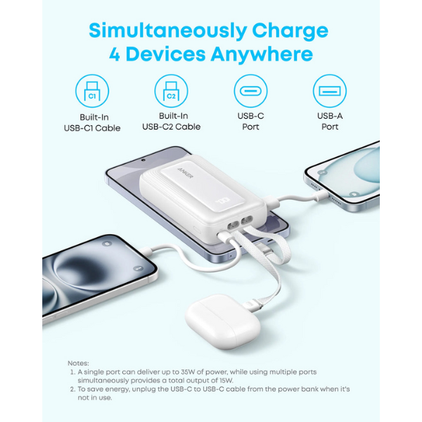 A1680H52 - Pin sạc dự phòng Anker Zolo 10.000 mAh 35W tích hợp cáp sạc - 6