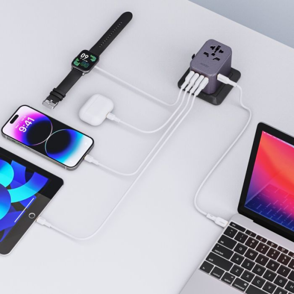PA-TA07A-BLU - Sạc đa năng Aukey PD35W nhiều cổng Travel Mate PA-TA07A - 4