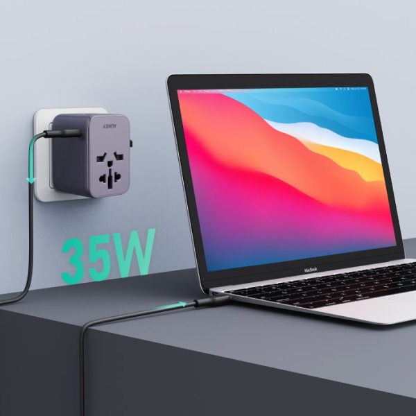 PA-TA07A-BLU - Sạc đa năng Aukey PD35W nhiều cổng Travel Mate PA-TA07A - 5