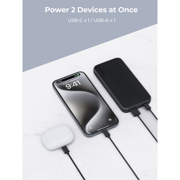 PB-Y46-GRA - Pin sạc dự phòng Aukey 10.000 mAh 15W Spark Go PB-Y46 - 2
