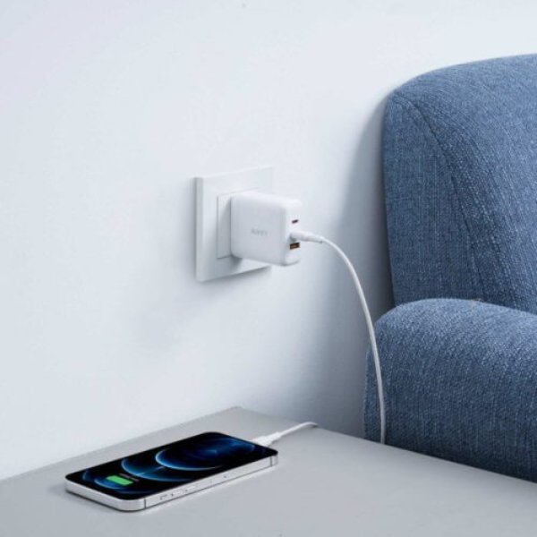 PA-D9-WE - Cốc sạc nhanh Aukey 65W PD 3 cổng - 5