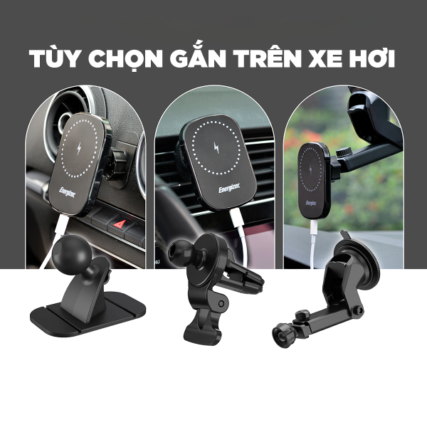ECA007BK - Đế sạc không dây Energizer 15W kiêm giá đỡ dùng trong ô tô - ECA007BK - 8