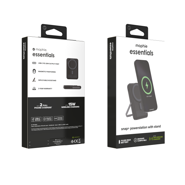 401117449 - Sạc dự phòng Mophie Essentials Snap+ Powerstation With Stand 10.000 mAh - 10