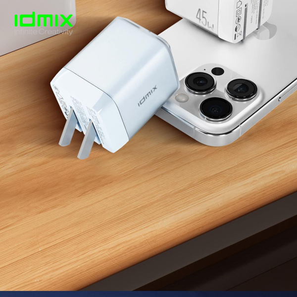 ID5500 - Cốc sạc nhanh IDMIX 45W 2 cổng Type-C P45Pro II - 4