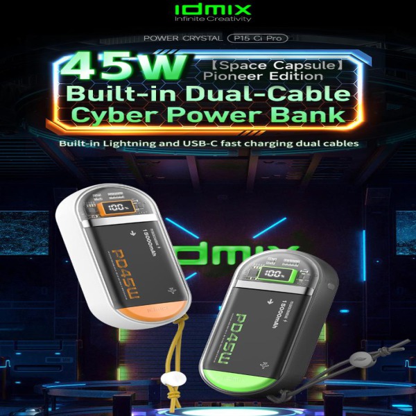 ID5866 - Pin dự phòng sạc nhanh IDMIX 15.000 mAh PD 45W Power Mate P15 Ci Pro - 6