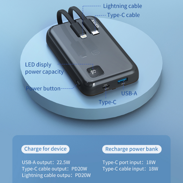 ID8940 - Pin dự phòng sạc nhanh IDMIX 10.000 mAh PD 20W Power Mate P10CiPro - 4