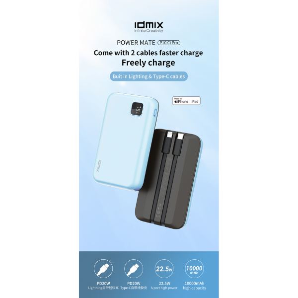 ID8940 - Pin dự phòng sạc nhanh IDMIX 10.000 mAh PD 20W Power Mate P10CiPro - 14