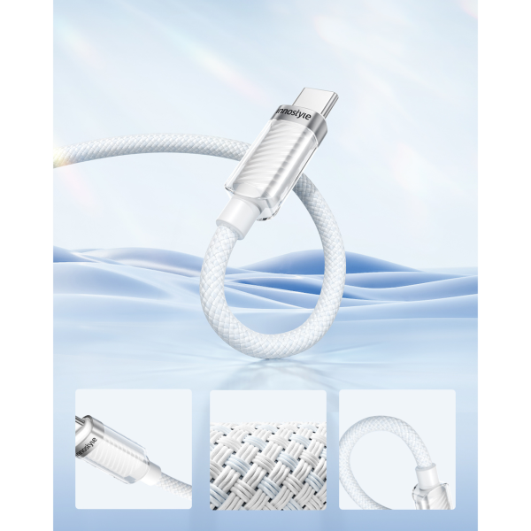 SCC150WHT - Cáp Type-C to Type-C Innostyle CryStalShine 1.5m - 2