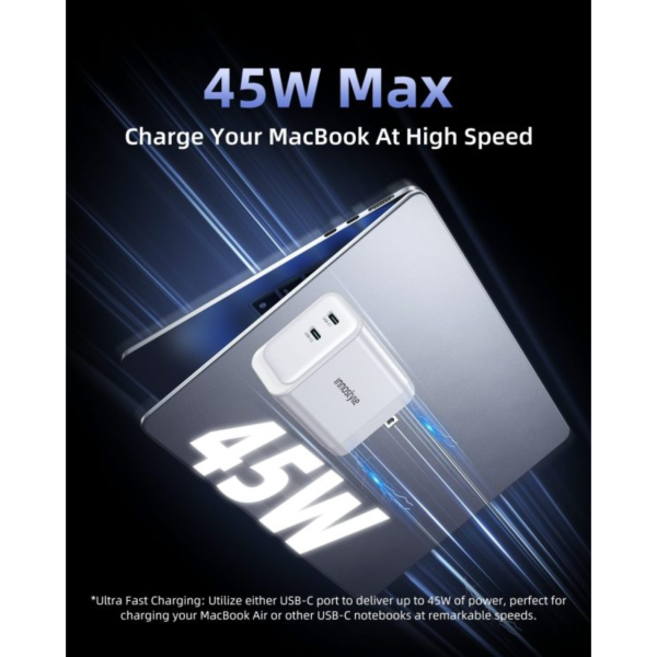 IC45-2CWHT-US - Cốc sạc nhanh Innostyle 45W GoCharge 2-Port Charger - 6