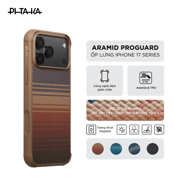 KI1702MGPM - Ốp lưng Magsafe iPhone 17 Pro Max PITAKA Aramid Proguard - 6