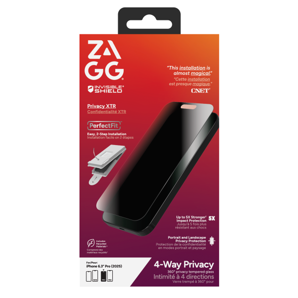 200118665 - Cường lực chống nhìn trộm iPhone 17 Pro ZAGG InvisibleShield XTR - 7