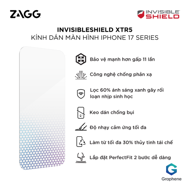 200118668 - Cường lực iPhone Air ZAGG InvisibleShield XTR5 - 2