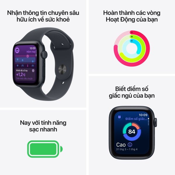 APPLE-WATCH-SE-3-GPS-40 - Apple Watch SE 3 2025 GPS 40mm Viền Nhôm Dây Cao Su - 5