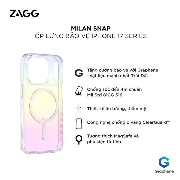 702319016 - Ốp lưng Magsafe iPhone 17 ZAGG Milan - 2