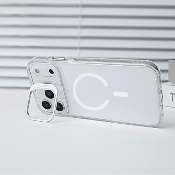 Ốp lưng Magsafe iPhone 17 Pro Mipow Tempered Glass StandX Transparent-SXC17C-CR-6