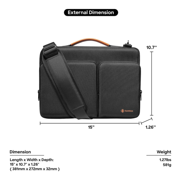 A42F2G3 - Túi chống sốc MacBook 16 inch Tomtoc Messenger Bag - 4