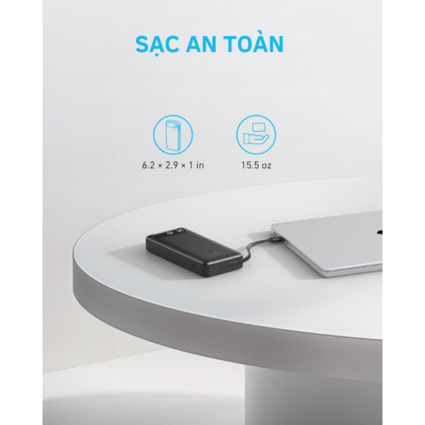A1383011 - Pin dự phòng sạc nhanh Anker 20.000 mAh 87W tích hợp cáp Type-C - 3