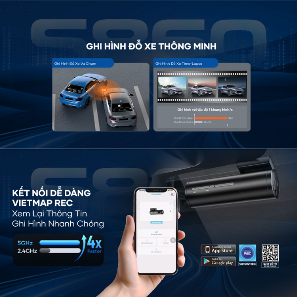 S860 - Camera hành trình Vietmap cảnh báo giao thông S860 - 7