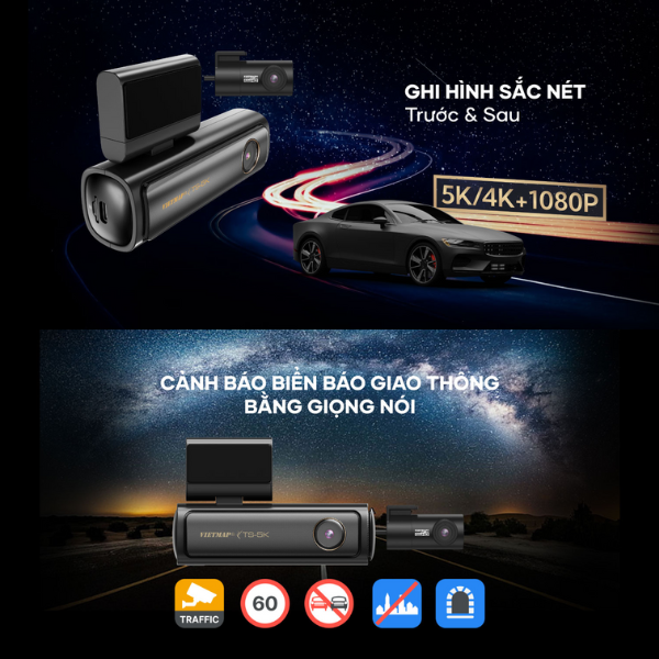 TS-5K - Camera hành trình Vietmap cảnh báo giao thông TS-5K - 8