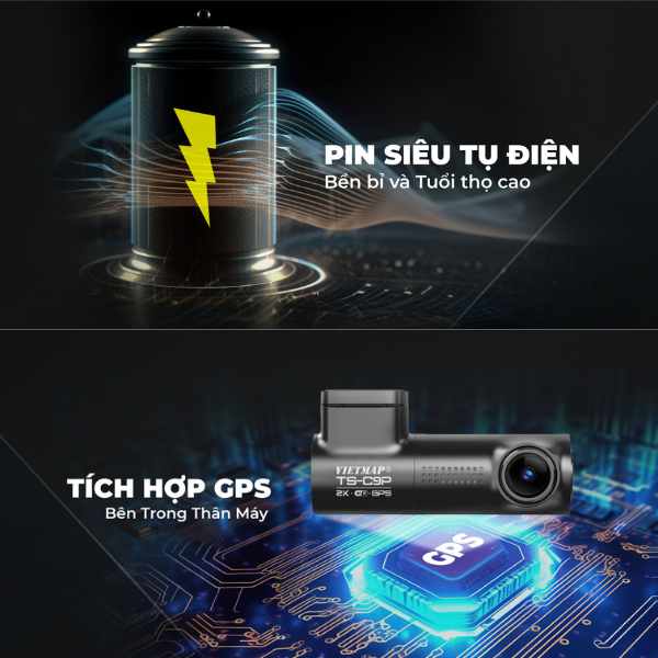 TS-C9P - Camera hành trình Vietmap cảnh báo giao thông C9P - 5