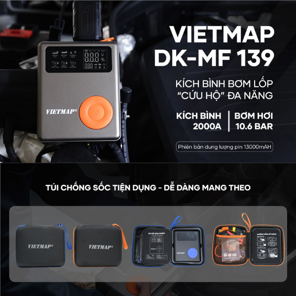 DK-MF139-13000MA - Bơm lốp điện tử thông minh Vietmap MF 139 13000 mAh (4 in 1) - 8