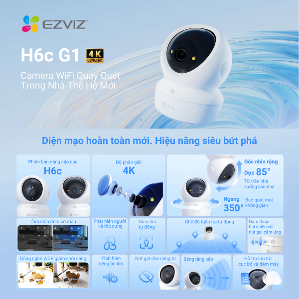 H6C-G1-5MP - Camera IP 360 độ 5MP EZVIZ H6C G1 - 2