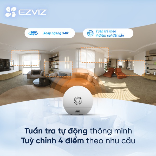 C60P-DUAL-3MP - Camera IP 360 độ 8MP EZVIZ C60P Dual Mix - 12