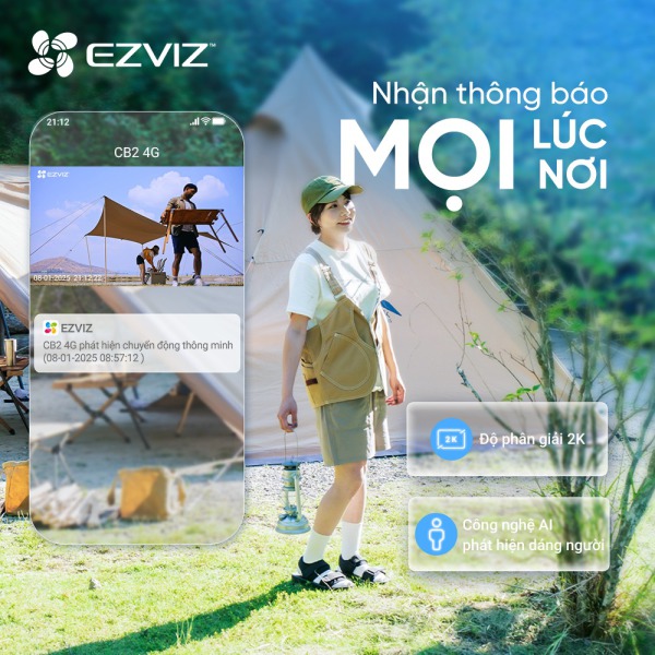 CB2-4G-3MP - Camera không dây dùng pin 3MP EZVIZ CB2 4G - 5