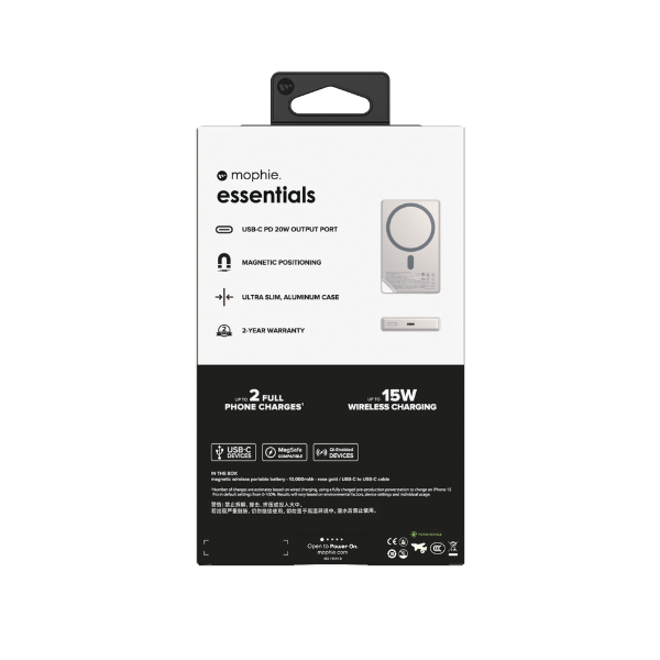 401116530 - Pin sạc dự phòng Mophie Essentials Snap+ 10.000 mAh Metallic - 7