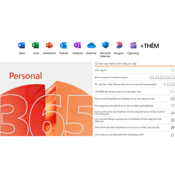 EP2-32409 - Phần mềm Microsoft Office M365 Personal English APAC (1 Năm 1 User) - 6