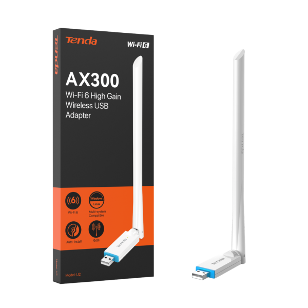 U2V5 - Đầu chuyển đổi USB Wifi 6 AX300 Tenda U2 V5 - 6